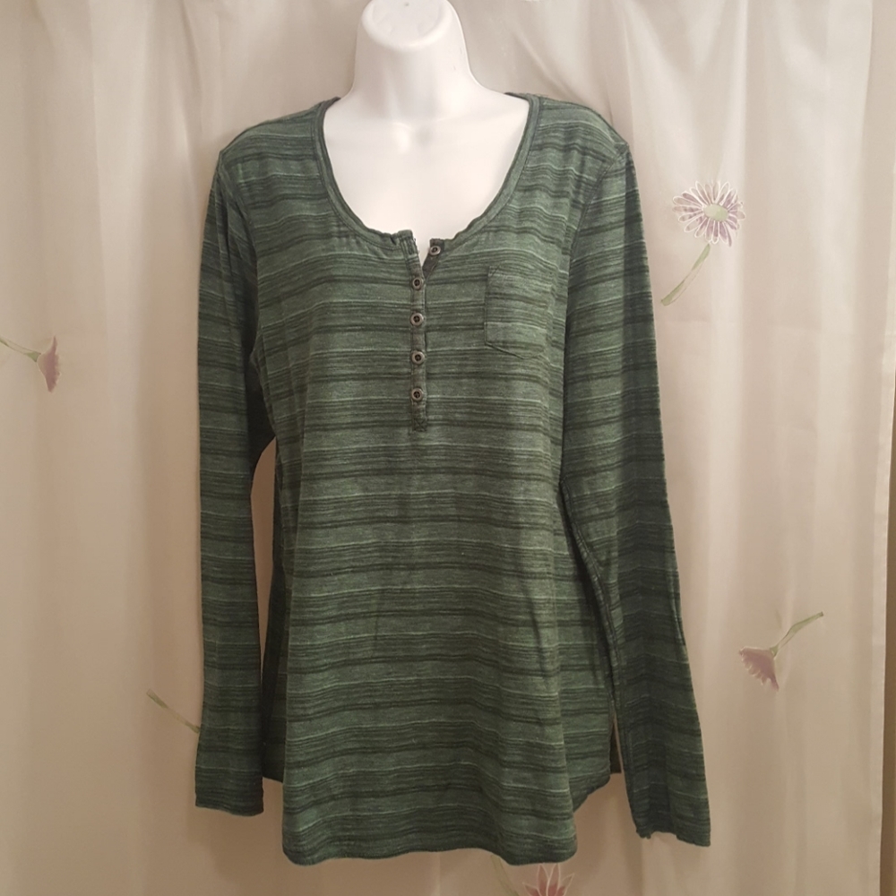 Ruff hewn 1/4 button up shirt